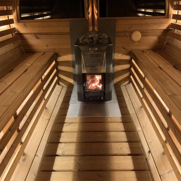 Waldlusti – Holzsauna von Innen